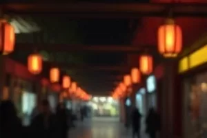 包场活动的影厅入口，立着可更换内容的灯箱牌