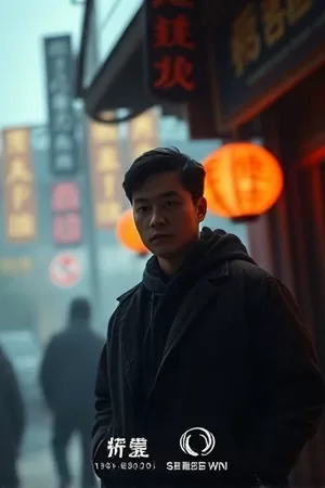 《雾港来信》竖版海报，港口晨雾中一只漂着的信封