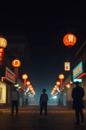 《第七次日落》竖版海报，荒漠地平线上悬着一轮橙红太阳